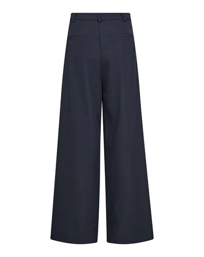 CoCouture - LunaCC Pleat Bukser - Navy 